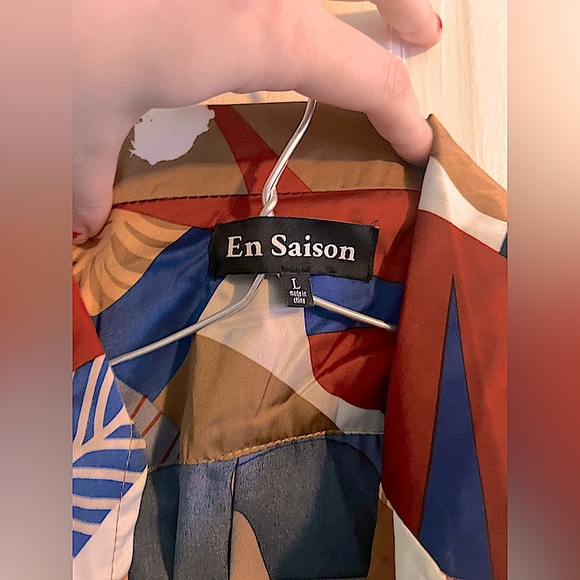 En Saison tie front ballet cardigan top for Women size Large - Picture 2 of 16